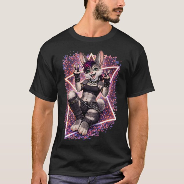 T-shirt Lapin Punk (Devant)