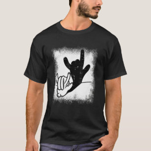 T-shirt Lapin Rabbit Aimez-Vous Main Langue Signale Ombre