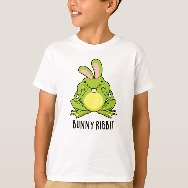 T-shirt Lapin Ribbit Funny Lapin Frog Pun (Devant)
