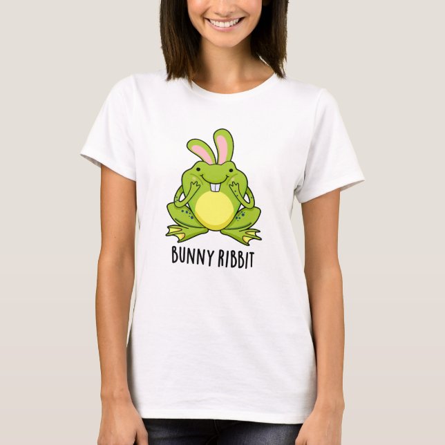 T-shirt Lapin Ribbit Funny Lapin Frog Pun (Devant)
