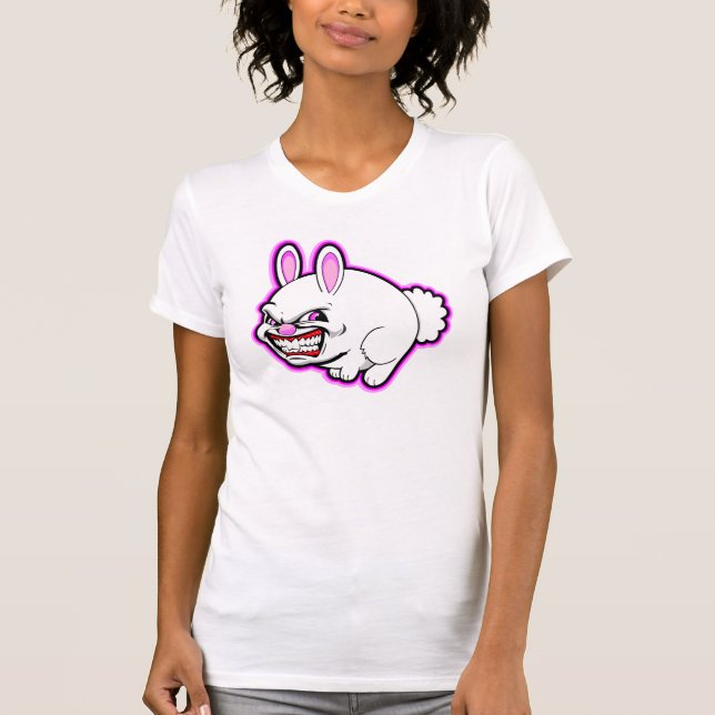T-shirt Lapin rose mignon de pomme (dans le rose) (Devant)