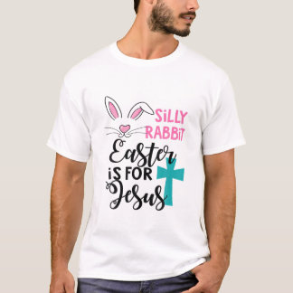 T-shirt Lapin Silly Pâques Est Pour Jésus Enfants Garçons 