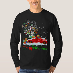 T-shirt Lapin sur Camion Rouge Pajama Noël Drôle Noël Tr