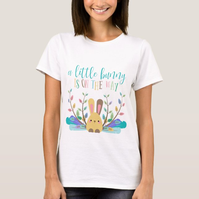 T-shirt Lapin sur le chemin Adorable (Devant)