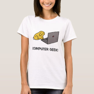 T-shirt lapin sur ordinateur portable, GEEK ORDINATEUR !