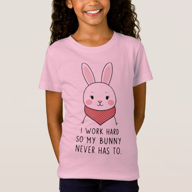 T-shirt lapin surpris - Réaction lapin mignon avec (Devant)