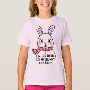 T-shirt lapin surpris - Réaction lapin mignon avec
