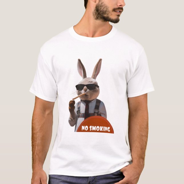 T-shirt Lapin Tee fumeur (Devant)