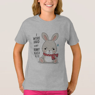 T-shirt lapin triste - Lapin minimaliste doux avec
