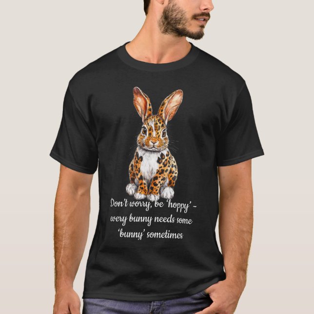 T-shirt Lapin unique avec léopard tacheté (Devant)