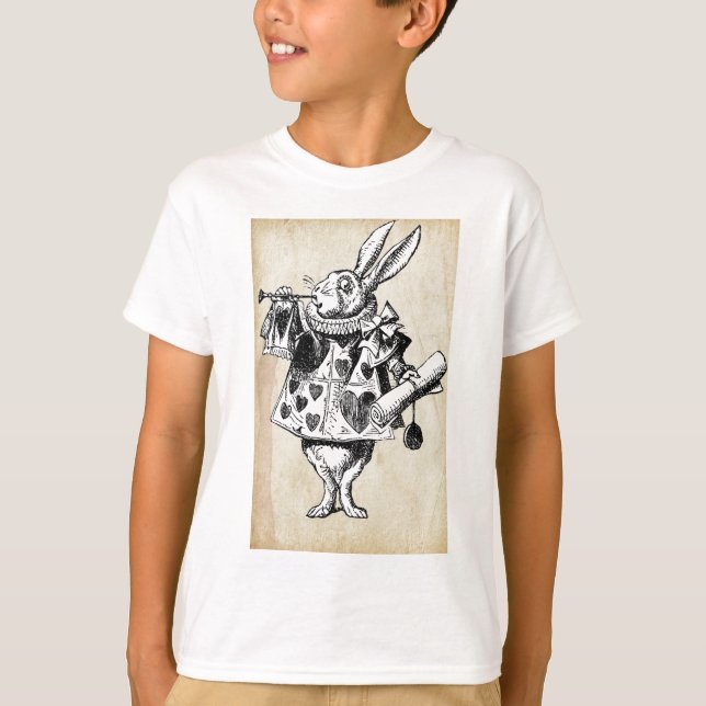 T-shirt Lapin vintage dans les coeurs (Devant)