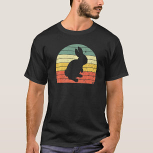 T-shirt Lapin vintage Retro Rabbit Silhouette Animal 80s