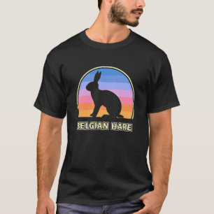 T-shirt Lapin Vintage Sunset Lièvre de Belgique