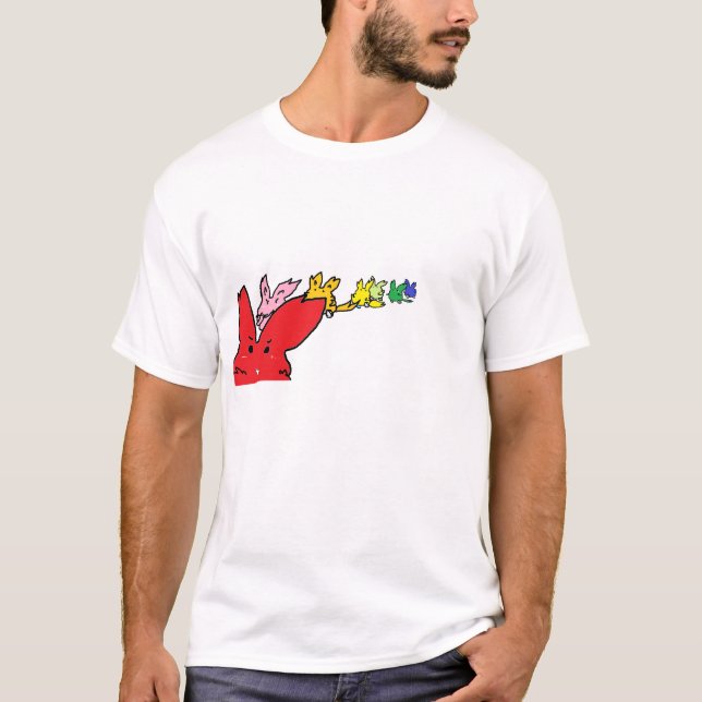 T-shirt Lapins courants pulsant (Devant)