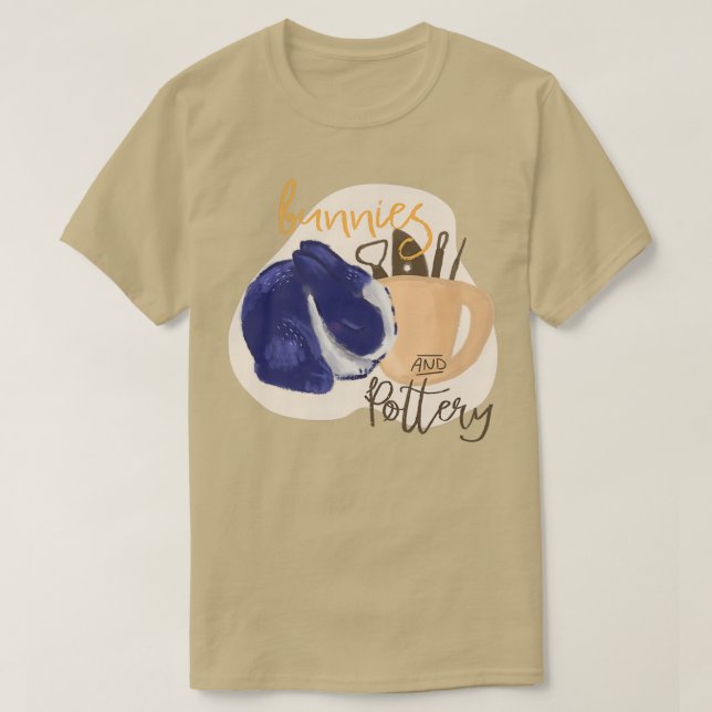 T-shirt Lapins et poterie (Design devant)