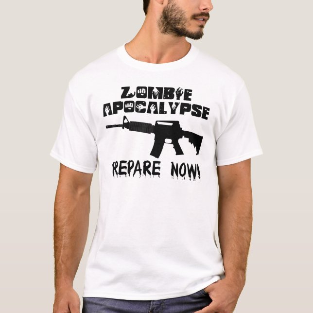 T-shirt L'apocalypse de zombi préparent maintenant (Devant)