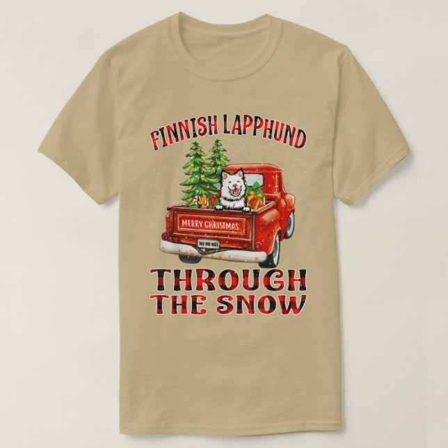 T-shirt Lapons Finlandais À Travers Le Camion De Noël De N (Design devant)