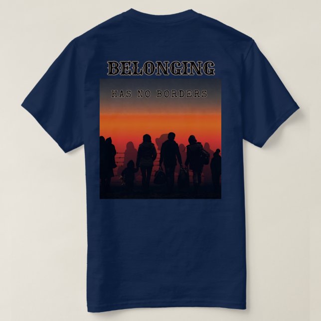 T-shirt L'appartenance n'a pas de frontières (Design dos)