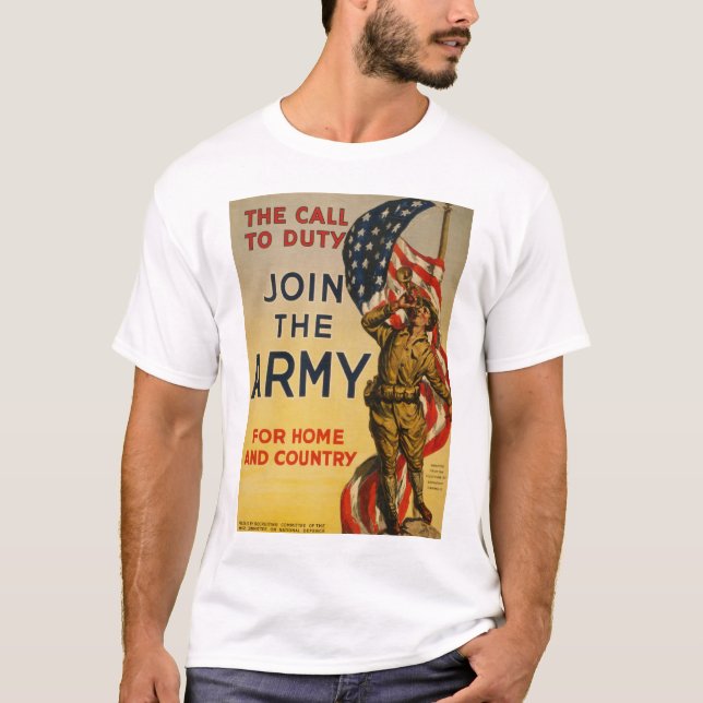 T-shirt L'appel au devoir - joignez l'armée (Devant)