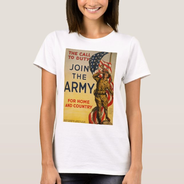 T-shirt L'appel au devoir - Rejoignez l'armée (Devant)