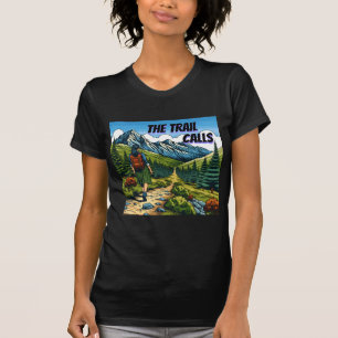 T-shirt L'appel du sentier Femme faisant de la randonnée