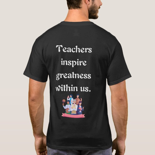 T-shirt L'apprentissage commence avec un enseignant (Dos)