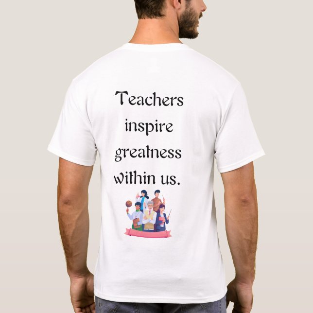 T-shirt L'apprentissage commence avec un enseignant (Dos)