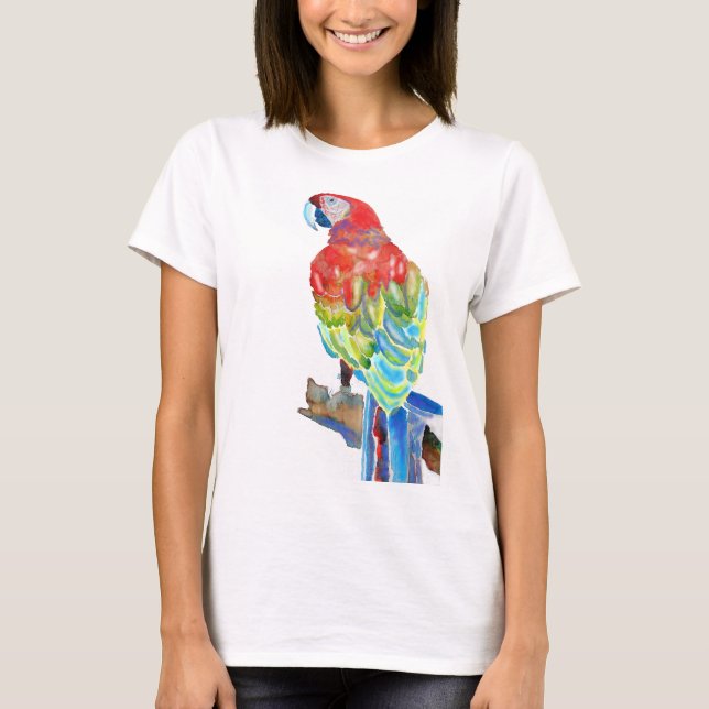 T-shirt L'Aquarelle de Macaw Parrot d'Australie T Shirt (Devant)