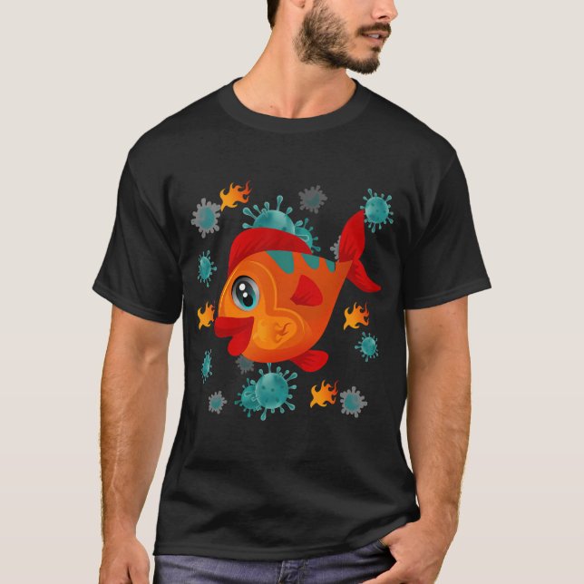 T-shirt L'aquarium à poissons (Devant)