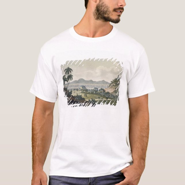 T-shirt L'aqueduc dans le Rio de Janeiro (gravure de (Devant)
