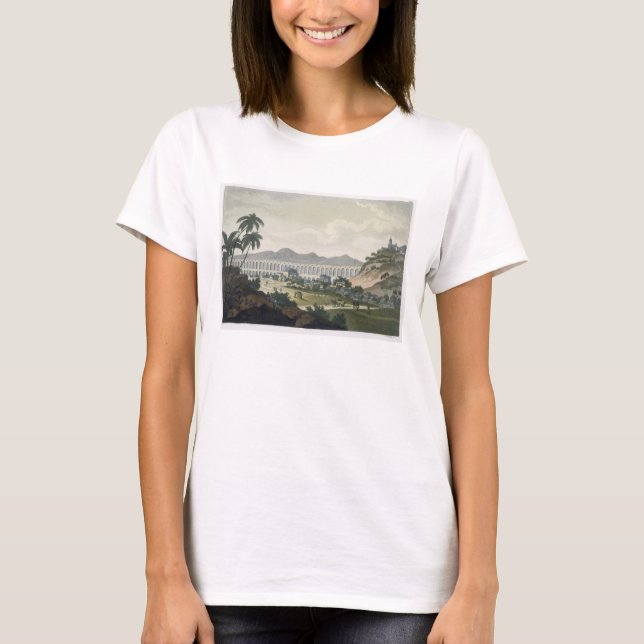 T-shirt L'aqueduc de Rio de Janeiro (gravure en couleur) (Devant)