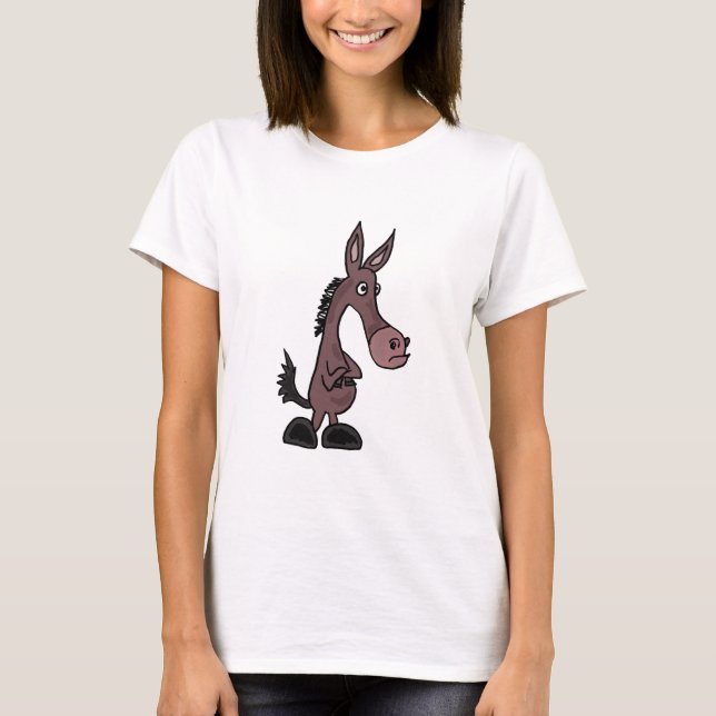T-shirt L'AR bande dessinée têtue de mule ou d'âne (Devant)