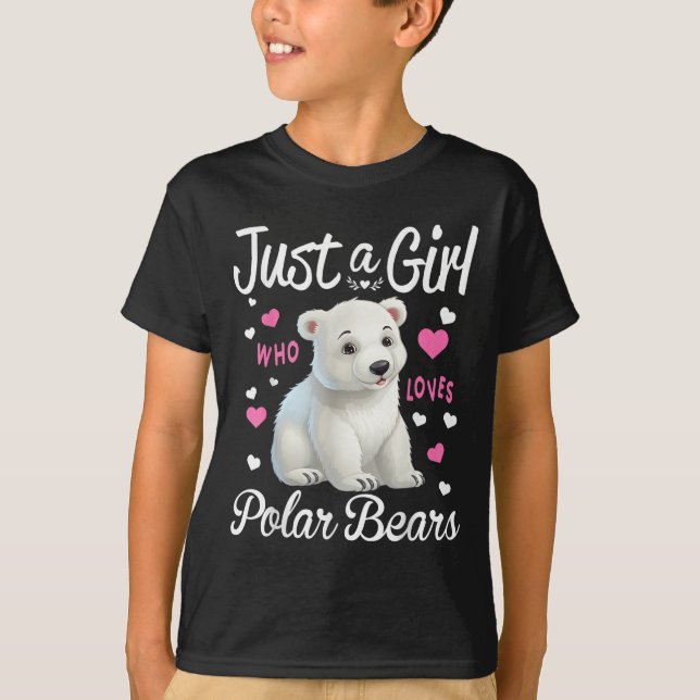 T-shirt Lar Bear Girl Women Funny Just A Girl Who Love Lar (Devant)