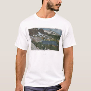 T-shirt Laramie, WY - lac Marie et chaîne de Milou sur