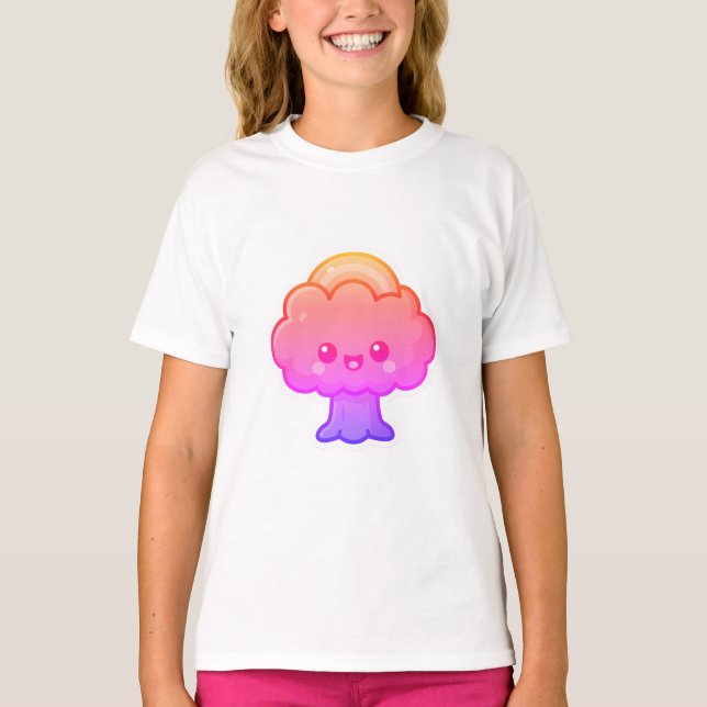 T-shirt L'arbre convivial Kawaii (Devant)