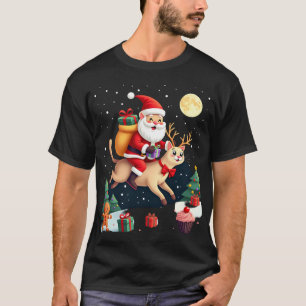 T-shirt L'arbre de Noël Chat Siamois Renne Santa Claus L