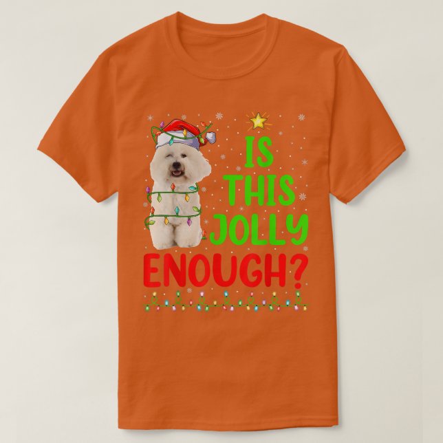 T-shirt L'Arbre De Noël Drôle Est Cette Frise De Bichon As (Design devant)