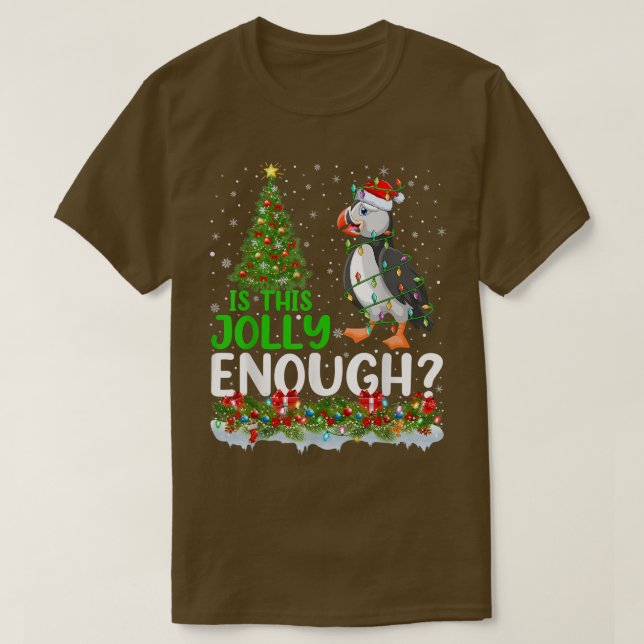 T-shirt L'Arbre De Noël Est Cet Oiseau De Puffin C De Père (Design devant)