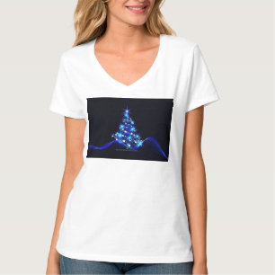 T-shirt l'arbre de Noël stylisé et lumineux de SlipperyJoe