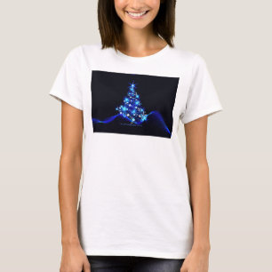 T-shirt l'arbre de Noël stylisé et lumineux de SlipperyJoe