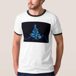T-shirt l'arbre de Noël stylisé et lumineux de SlipperyJoe