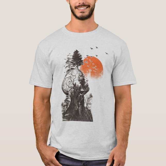 T-shirt L'arbre d'humain d'Alan de gueule de bois (Devant)