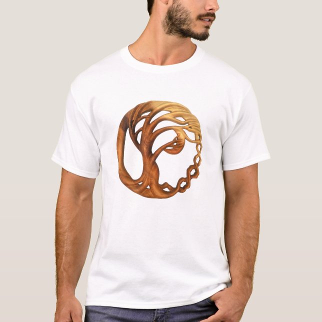 T-shirt L'arbre et la lune soufflés par vent, bois ont (Devant)