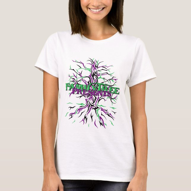 T-shirt L'arbre généalogique présente le logo (Devant)