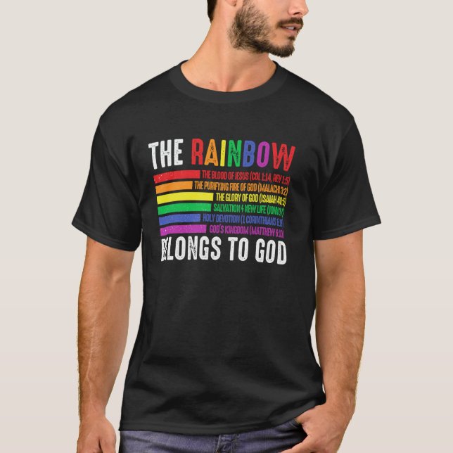 T-shirt L'Arc En Ciel Appartient À Dieu (Devant)