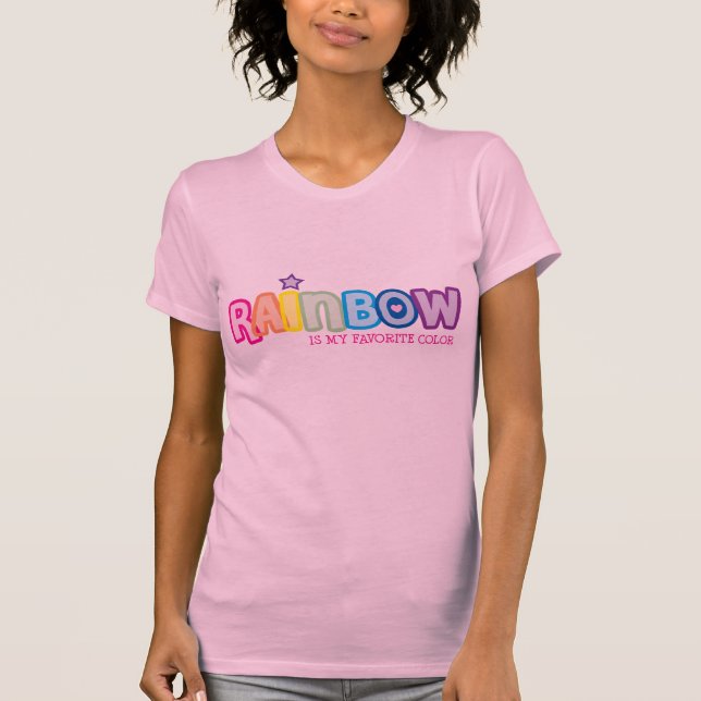 T-shirt L'arc-en-ciel est ma couleur préférée (Devant)