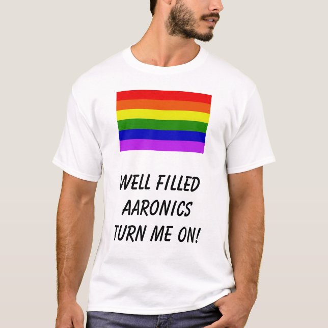 T-shirt l'arc-en-ciel, filledAaronics bon m'allument ! (Devant)