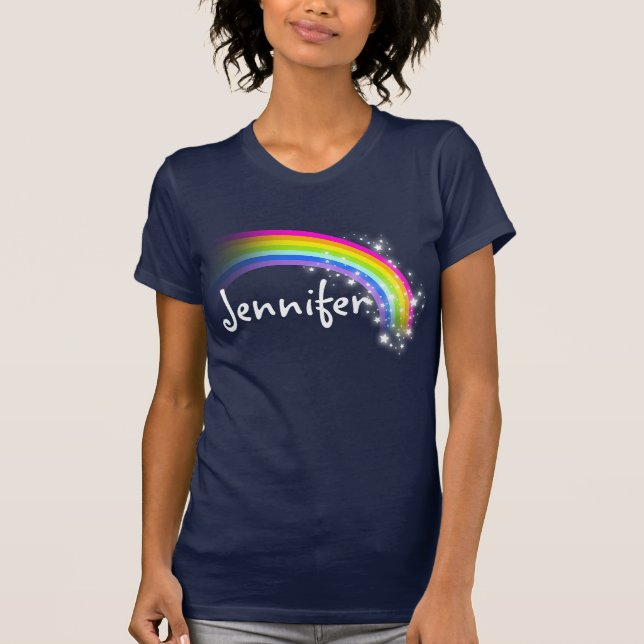 T-shirt L'arc-en-ciel personnalisé tient le premier rôle (Devant)