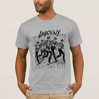 T-shirt Larceny 2023 Heisting Hits Retro Print