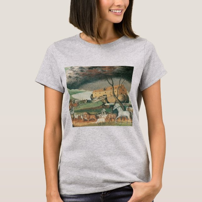 T-shirt L'Arche de Noé par Edward Hicks, Art folklorique v (Devant)